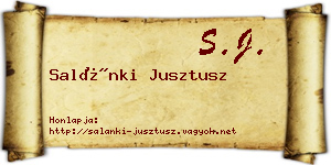 Salánki Jusztusz névjegykártya